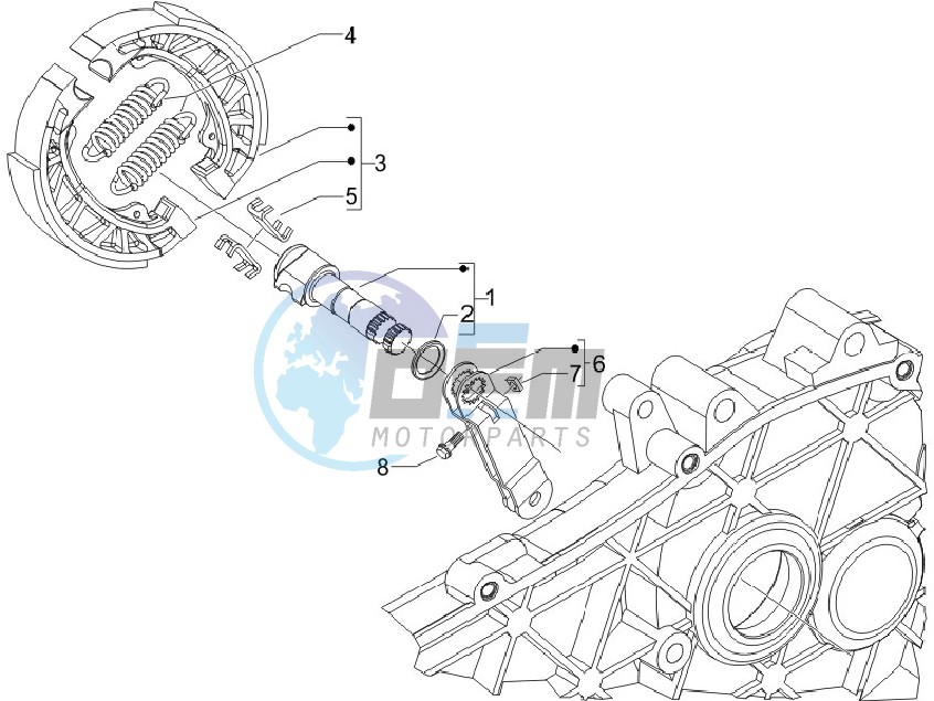 Rear brake - Brake jaw