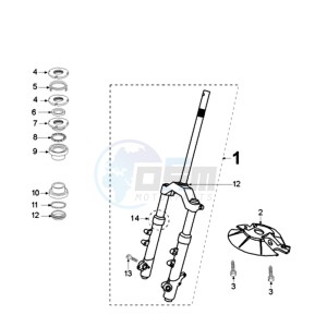 ELY 125DN EU drawing FRONT FORK / STEERINGHEAD