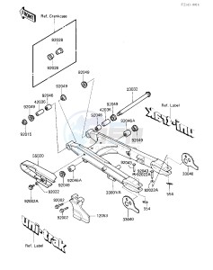 KL 250 D [KLR250] (D2-D3) [KLR250] drawing SWING ARM