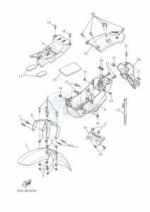 XSR700 MTM690-U (B9J3) drawing FENDER