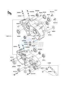 KX65 KX65A6F EU drawing Crankcase