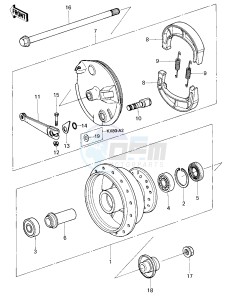 KX 80 A [KX80] (A1-A2) [KX80] drawing FRONT HUB_BRAKE