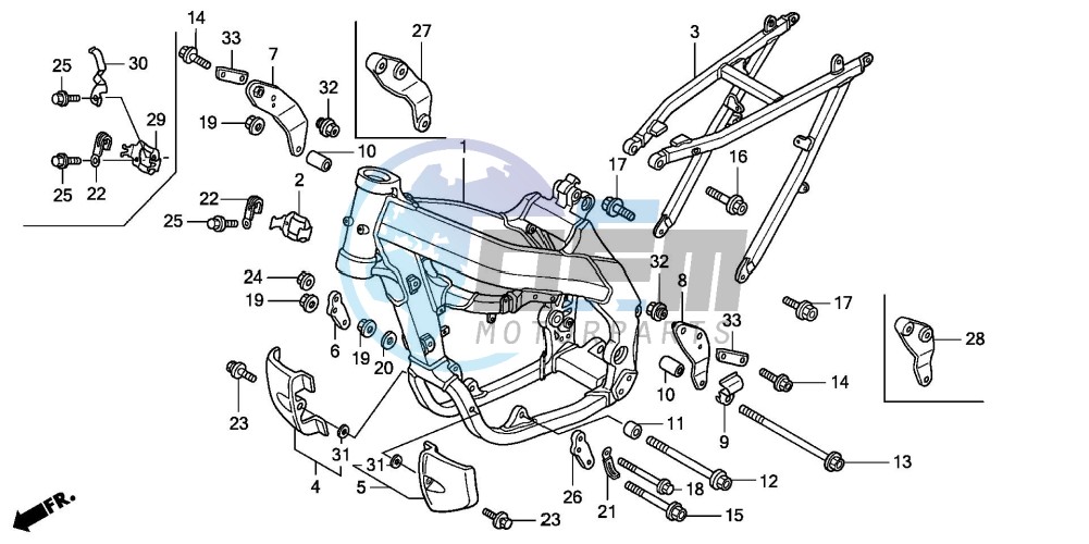 FRAME BODY (CRF450R2,3,4)