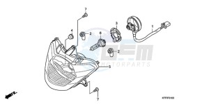 SH1259 UK - (E) drawing HEADLIGHT