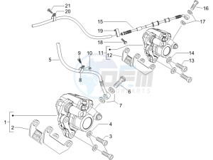 Runner 125 VX 4t SC e3 drawing Brakes hose  - Calipers