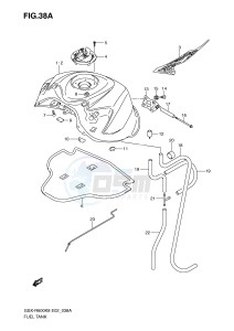 GSX-R600 (E2) drawing FUEL TANK (MODEL K9)