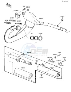 KX 250 F [KX250] (F1) [KX250] drawing MUFFLER-- S- -