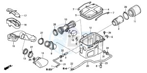 TRX650FA drawing AIR CLEANER