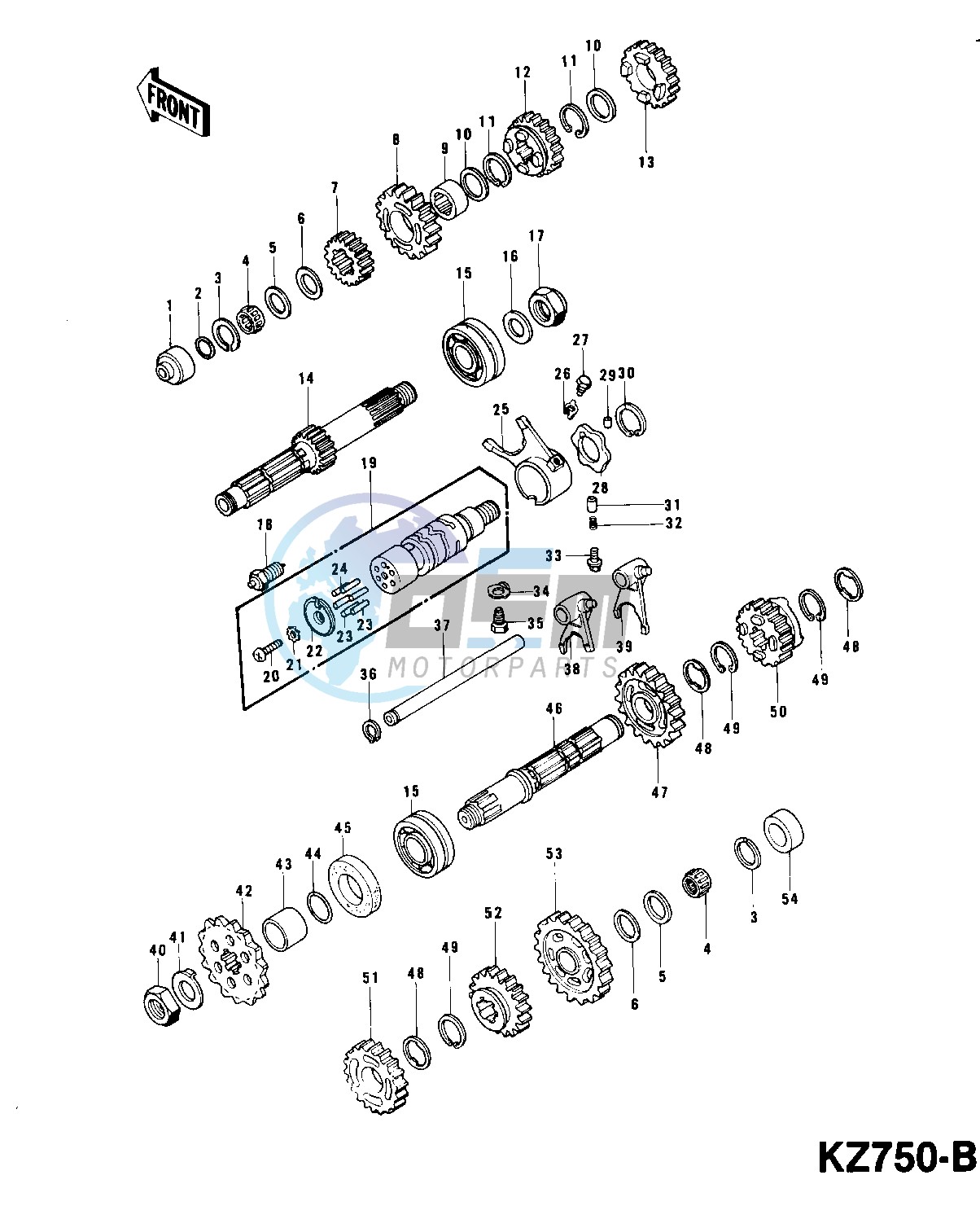 TRANSMISSION -- KZ750-B1_B2- -