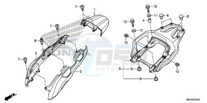 VFR1200X Europe Direct - (ED) drawing REAR COWL/CARRIER