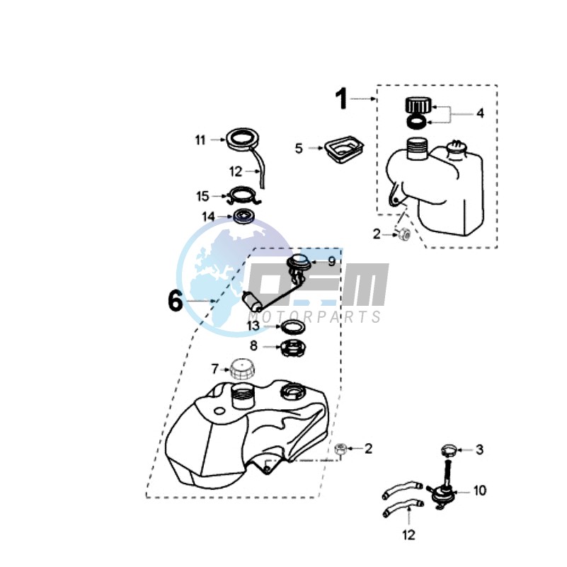 TANK AND PUMP AND FUEL GAUGE WITH WIRING HARNESS