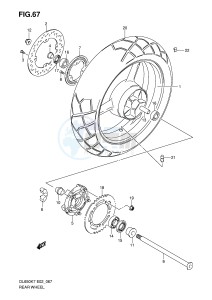 DL650 (E2) V-Strom drawing REAR WHEEL (DL650AK7 AK8 AK9 AL0 AUEL0)