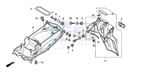 CBF600S drawing REAR FENDER (CBF600S8/SA8/N8/NA8)