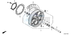 NC750SE NC750S Continue » Europe Direct - (ED) drawing FRONT WHEEL