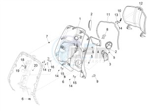 PRIMAVERA 50 4T 3V 25 KMH NOABS E4 25 kmh (EMEA) drawing Front glove-box - Knee-guard panel