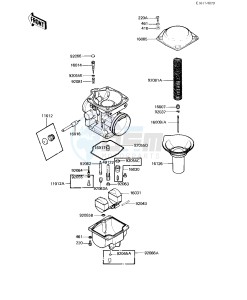 KZ 550 H [GPZ] (H1-H2) [GPZ] drawing CARBURETOR PARTS