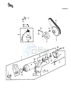 KLT 200 A [KLT200] (A4-A4A DUCKSTER) [KLT200] drawing STARTER MOTOR_STARTER CLUTCH