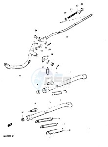 DR125S (Z-D) drawing STAND - REAR BRAKE