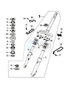 KISBEE A NX drawing FRONT FORK / STEERINGHEAD