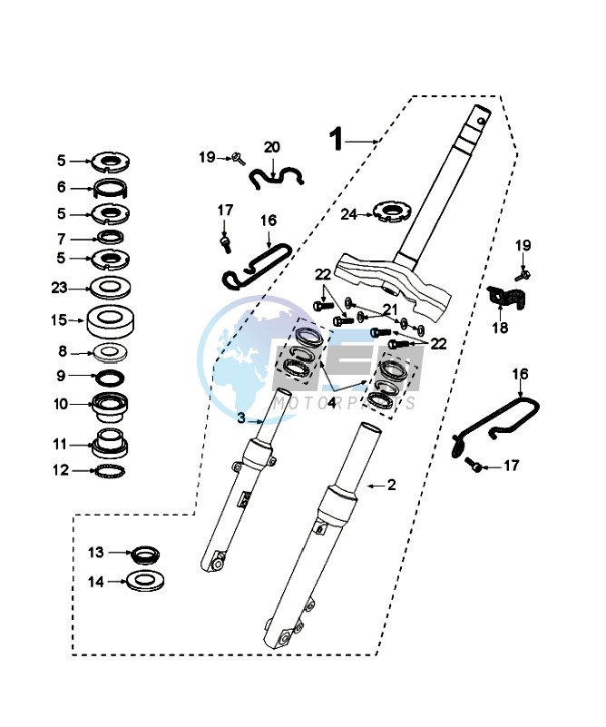 FRONT FORK / STEERINGHEAD