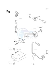 ZX 900 C [NINJA ZX-9R] (C1-C2) [NINJA ZX-9R] drawing IGNITION SYSTEM