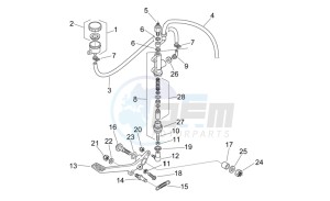 RS 125 drawing Rear master brake cylinder