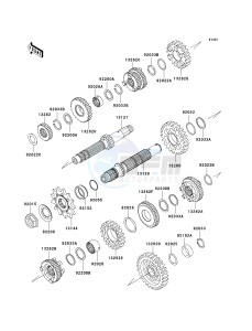 KLX 250 T [KLX250S] (T8F) T9F drawing TRANSMISSION