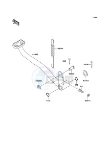 KLF300 4x4 KLF300-C17 EU GB drawing Brake Pedal