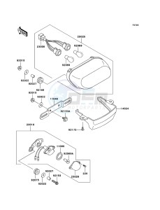 ZZR600 ZX600-E13H GB XX (EU ME A(FRICA) drawing Taillight(s)