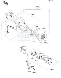 KL 250 D [KLR250] (D7-D9) [KLR250] drawing TAIL LAMP