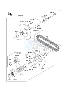 MULE_600 KAF400B9F EU drawing Driven Converter/Drive Belt