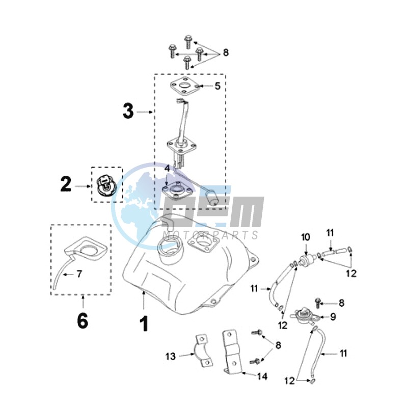 TANK AND FUEL PUMP