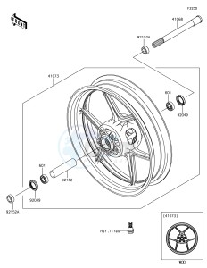 VERSYS 650 ABS KLE650FHF XX (EU ME A(FRICA) drawing Front Hub