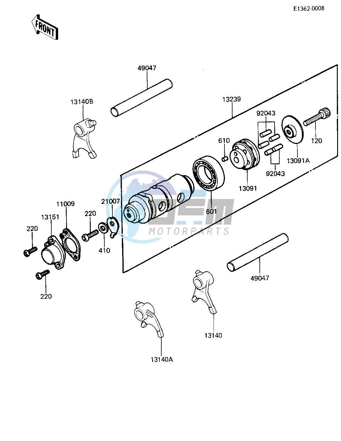 GEAR CHANGE DRUM & FORKS