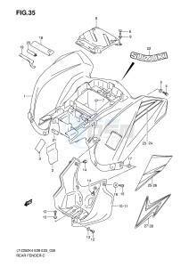 LT-Z250 (E28-E33) drawing REAR FENDER