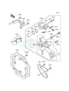 KX250F KX250ZFF EU drawing Rear Brake