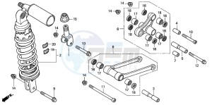 VTR1000SP VTR1000SP-2 drawing REAR CUSHION (VTR1000SP2/ 3/4/5/6)