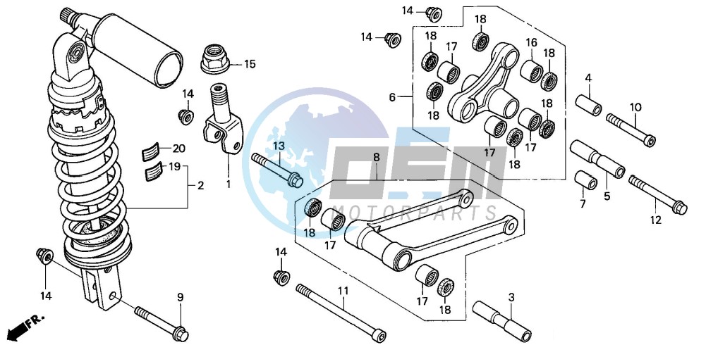 REAR CUSHION (VTR1000SP2/ 3/4/5/6)