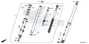 CBR500R England - (3ED) drawing FRONT FORK