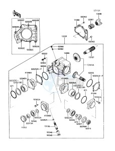 VN750 A [VULCAN 750] (A6-A9) [VULCAN 750] drawing FRONT BEVEL GEAR