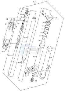 DR-Z250 (E24) drawing FRONT DAMPER