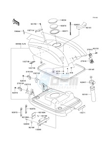 JS 800 A [800 SX-R] (A6F-A9F) A8F drawing ENGINE HOOD