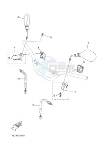 NS50N NITRO NAKED (1PL2 1PL2) drawing HANDLE SWITCH & LEVER