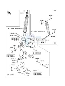 KVF360 4x4 KVF360A9F EU GB drawing Suspension