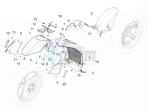 Beverly 350 4t 4v ie e3 Sport Touring drawing Wheel housing - Mudguard