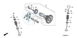 CRF250RD CRF250R Europe Direct - (ED) drawing CAMSHAFT/VALVE