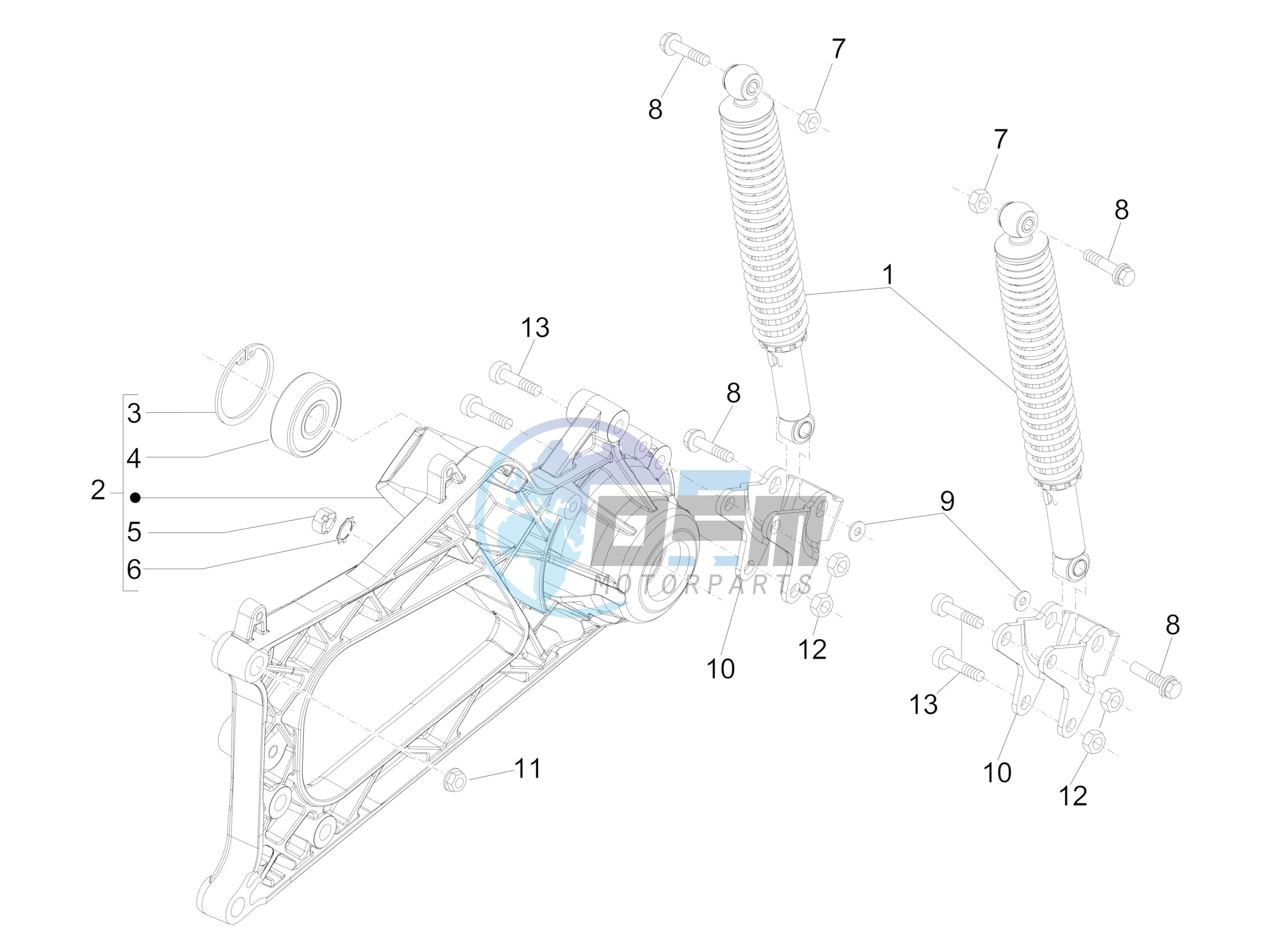 Rear suspension - Shock absorber/s