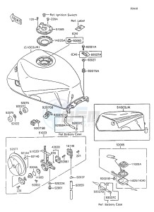 ZX 600 C [NINJA 600R] (C8-C9) [NINJA 600R] drawing FUEL TANK