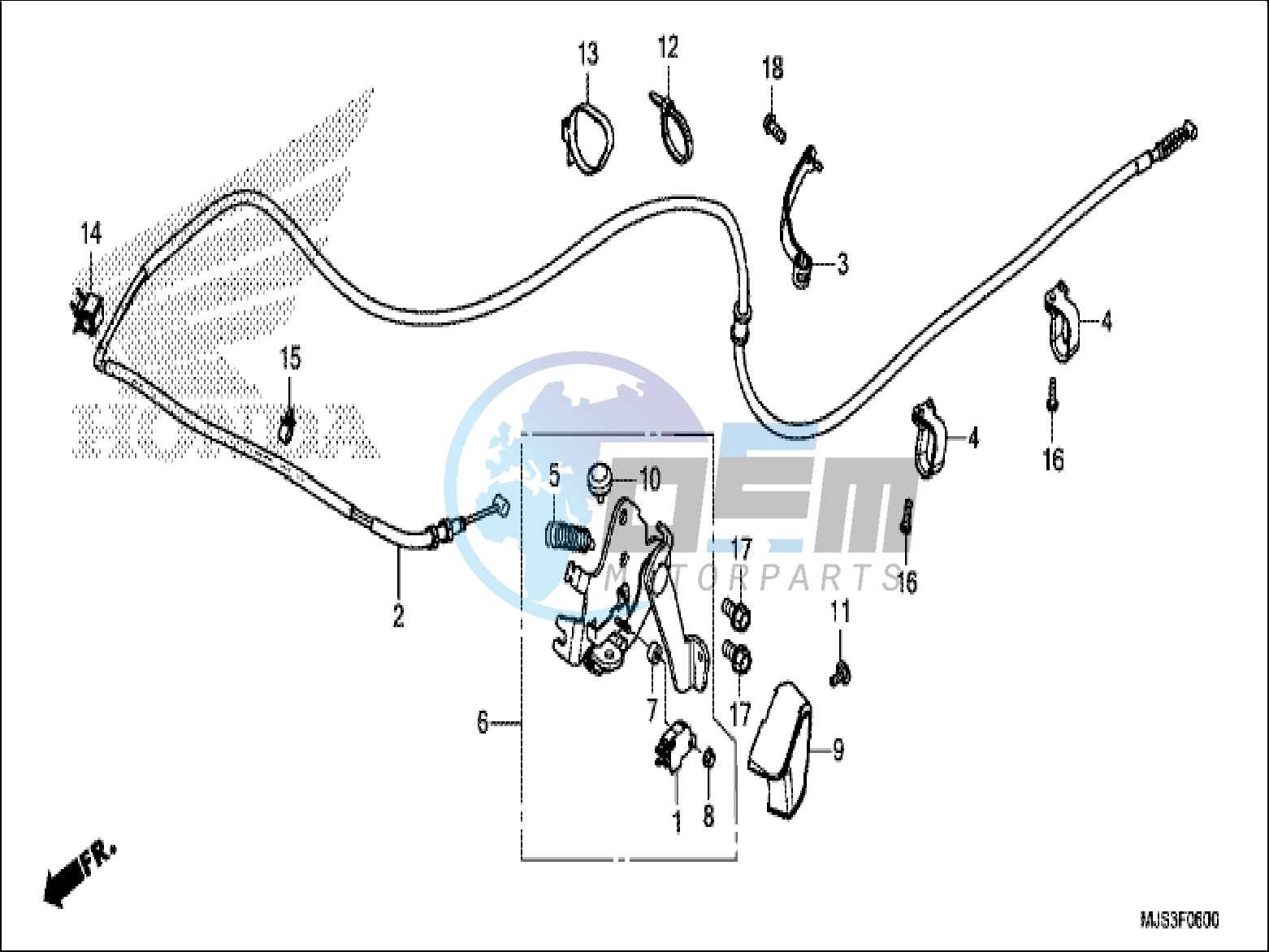 PARKING BRAKE LEVER