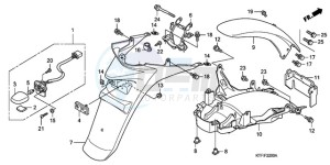 SH1259 UK - (E) drawing REAR FENDER